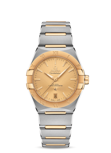 Omega Constellation Master Chronometer 36 Stainless Steel / Yellow Gold / Champagne / Bracelet